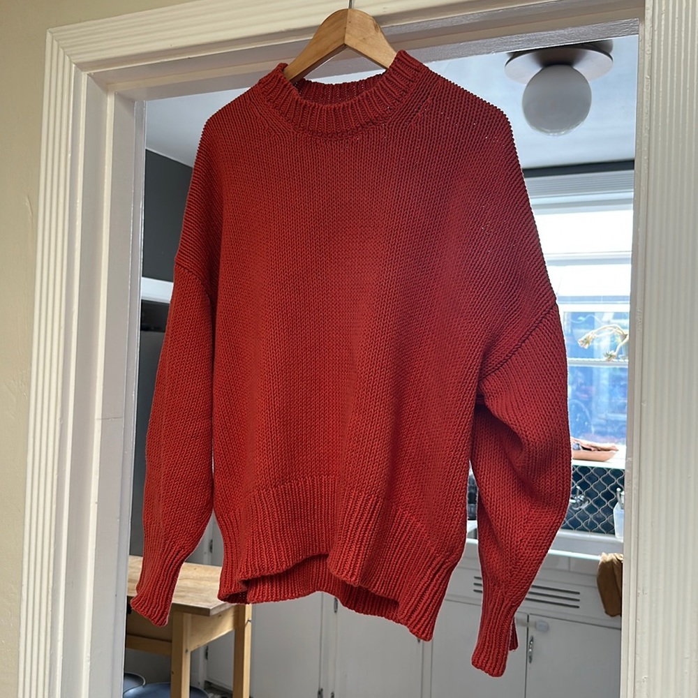 Babaa Sweater - red. Lightly worn.